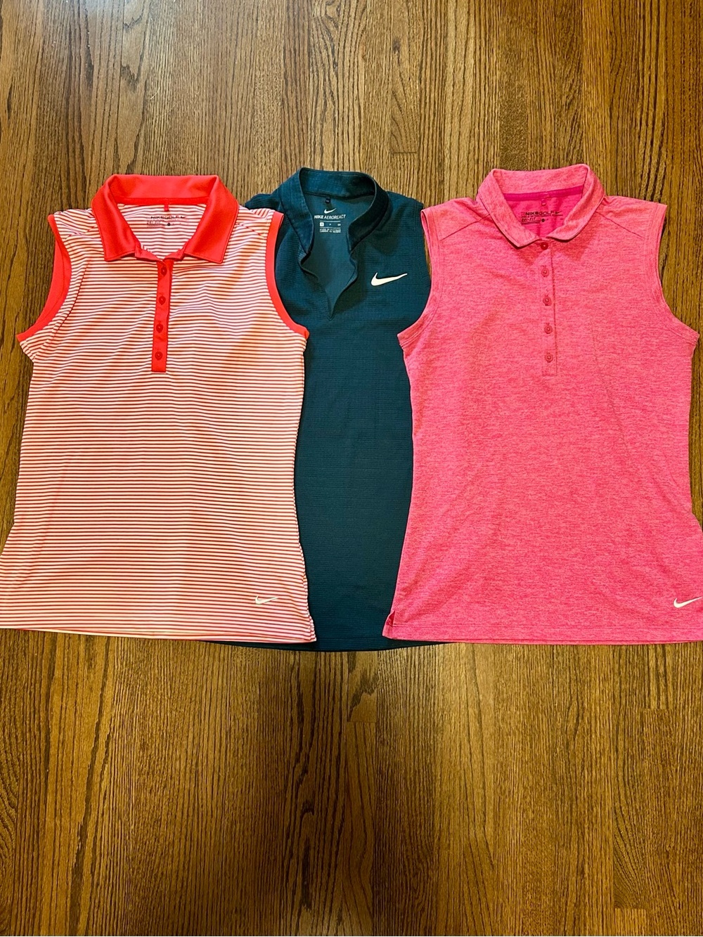 Bundle of 3 Nike Golf Sleeveless Dri-FIT Polo Tops Women’s Small